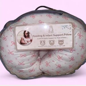 VIRAL BOW Little Wonders Pink Bow Design Support Pillow